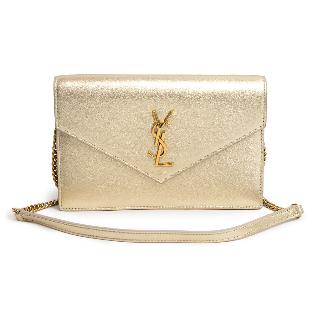 Yves Saint Laurent Chain Shoulder Bag Pale Gold